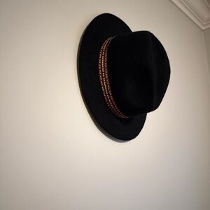 Cost Plus World Market Black Hat with Multicolor Band